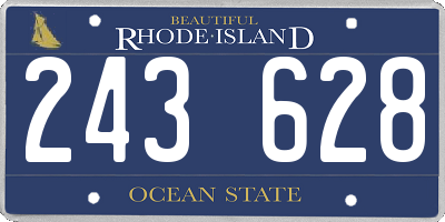 RI license plate 243628