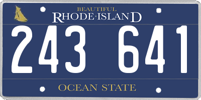 RI license plate 243641