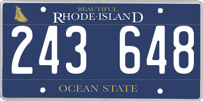 RI license plate 243648