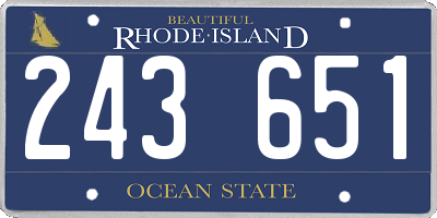 RI license plate 243651