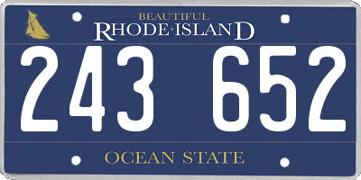 RI license plate 243652