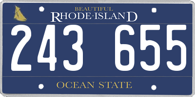 RI license plate 243655