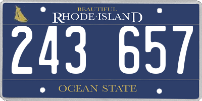 RI license plate 243657