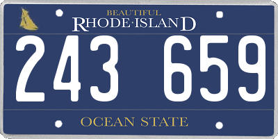 RI license plate 243659