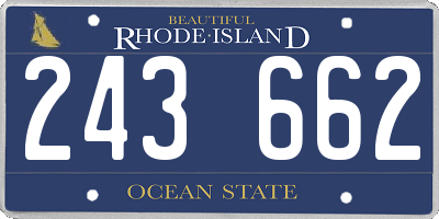 RI license plate 243662