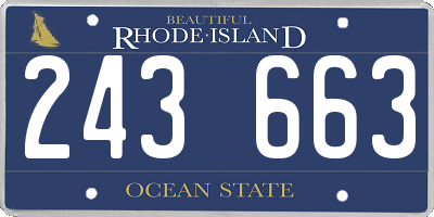 RI license plate 243663