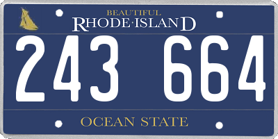 RI license plate 243664