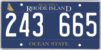 RI license plate 243665