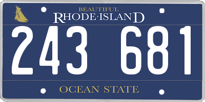 RI license plate 243681