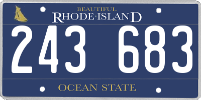 RI license plate 243683