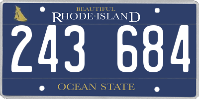 RI license plate 243684