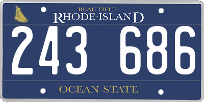RI license plate 243686