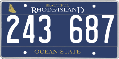 RI license plate 243687