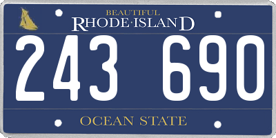RI license plate 243690