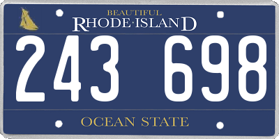 RI license plate 243698