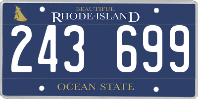 RI license plate 243699
