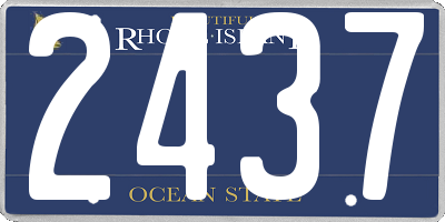 RI license plate 2437