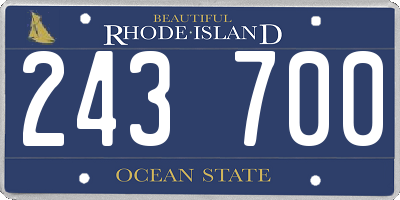 RI license plate 243700