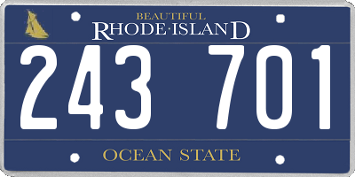 RI license plate 243701