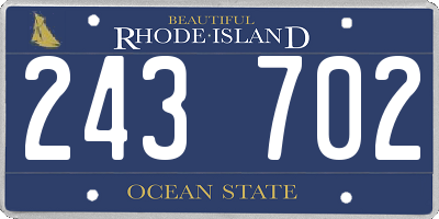 RI license plate 243702