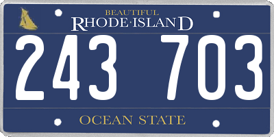 RI license plate 243703