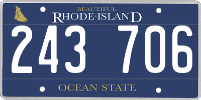 RI license plate 243706