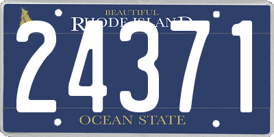 RI license plate 24371