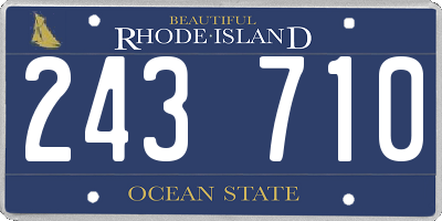 RI license plate 243710