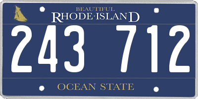 RI license plate 243712