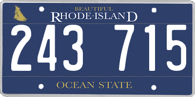 RI license plate 243715