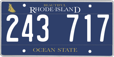 RI license plate 243717