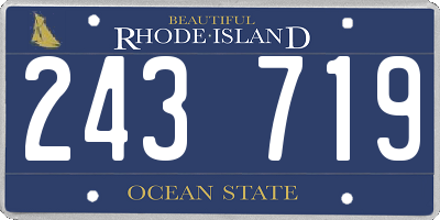 RI license plate 243719