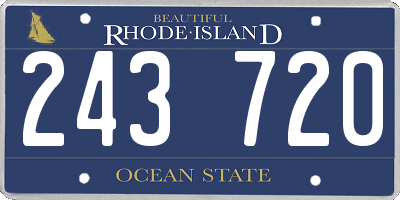 RI license plate 243720