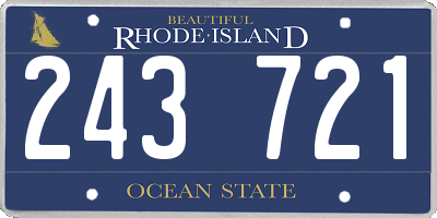 RI license plate 243721