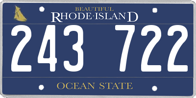 RI license plate 243722