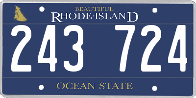RI license plate 243724