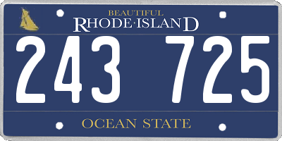 RI license plate 243725