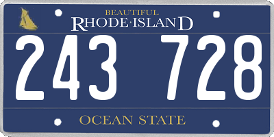 RI license plate 243728