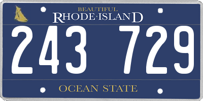RI license plate 243729
