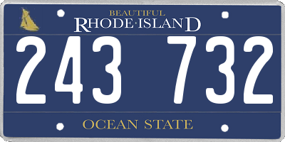 RI license plate 243732