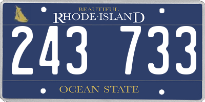 RI license plate 243733