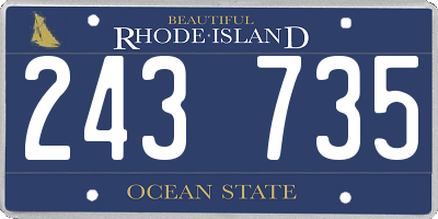 RI license plate 243735