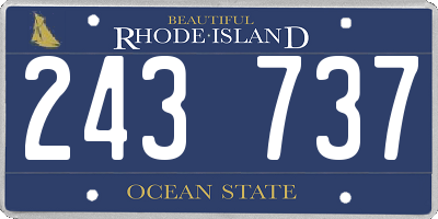 RI license plate 243737