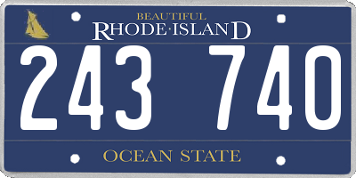 RI license plate 243740