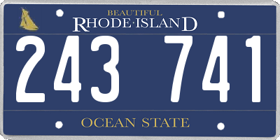 RI license plate 243741