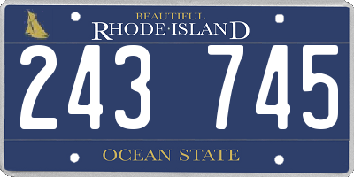RI license plate 243745