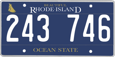 RI license plate 243746