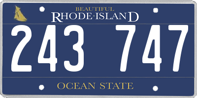 RI license plate 243747
