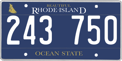RI license plate 243750