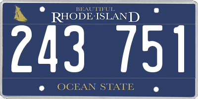 RI license plate 243751